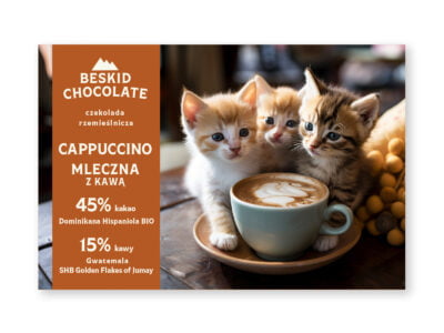 Czekolada mleczna 45% z kawą Cappuccino 70g