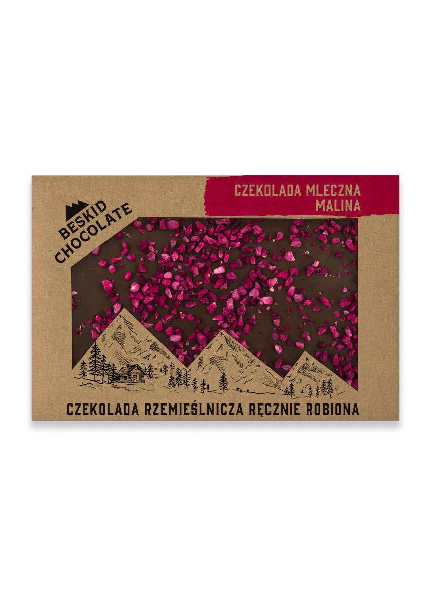 Milk chocolate with raspberries - Beskid Chocolate EU