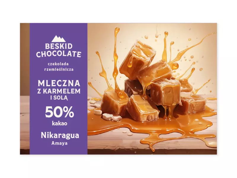 Czekolada mleczna Nikaragua Amaya 50% z karmelem i solą