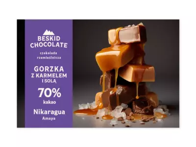 Czekolada gorzka Nikaragua Amaya 70% z karmelem i solą