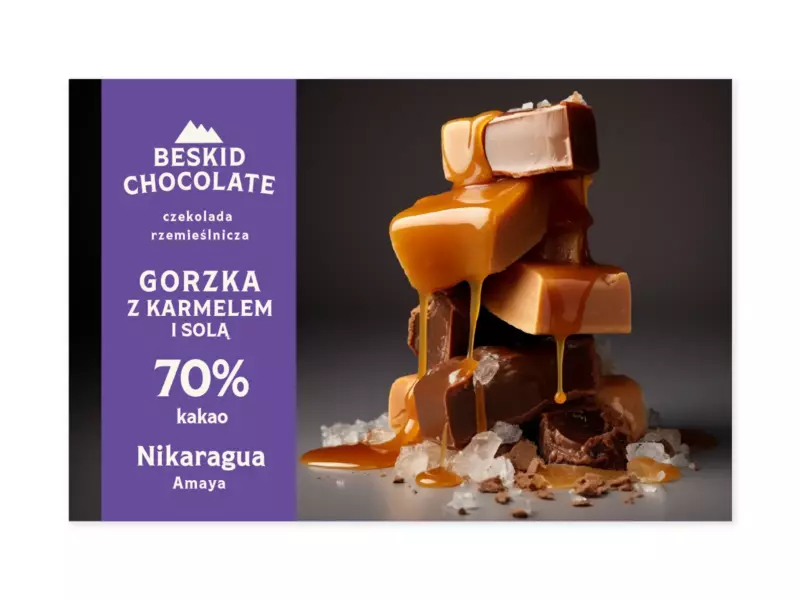 Czekolada gorzka Nikaragua Amaya 70% z karmelem i solą