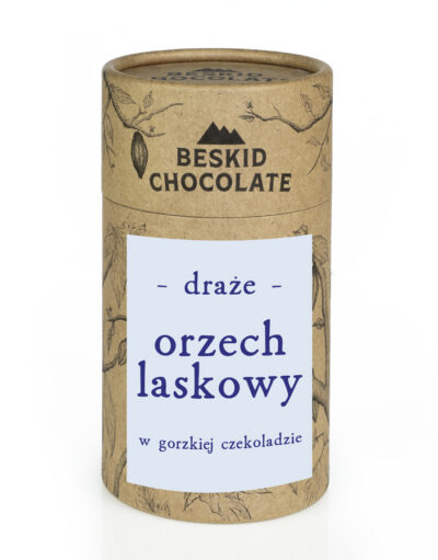 Draże orzech laskowy w gorzkiej czekoladzie 160g