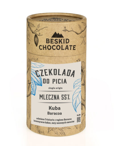 TUBA Czekolada MLECZNA 55% Kuba Baracoa do picia 200g