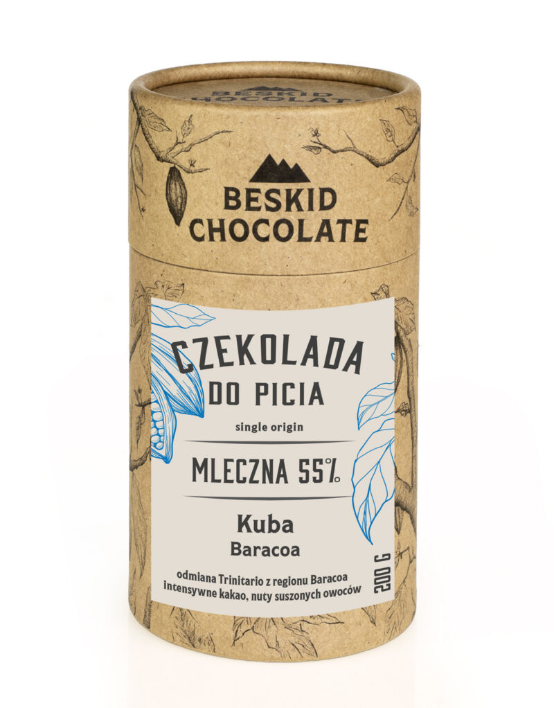 kuba55 TUBA Czekolada MLECZNA 55% Kuba Baracoa do picia 200g