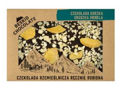 Dark chocolate with pear and peach